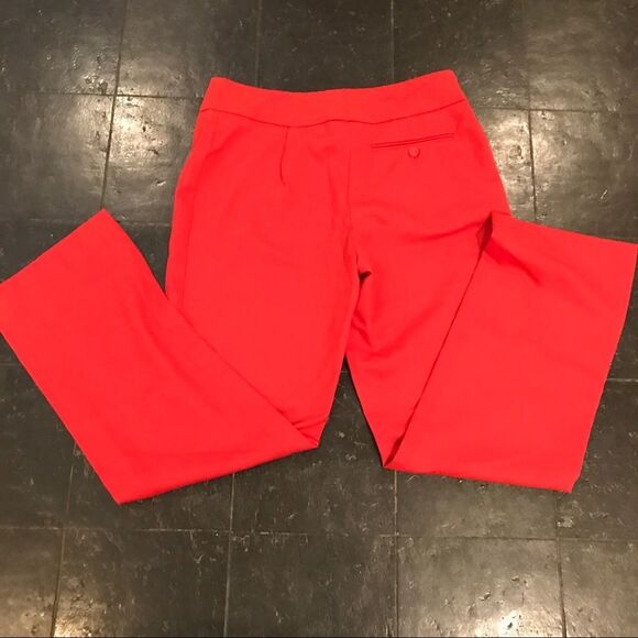 LES COPAINS Red Wide Leg Ankle Cropped Pants 44 - Picture 6 of 7